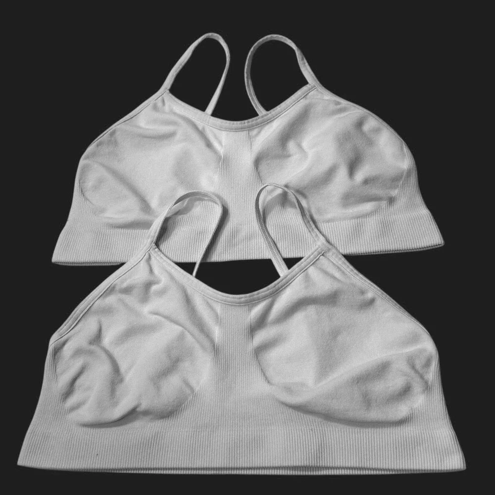 Nordstrom Girls Seamless Bralette Set of 3 White Medium/Large